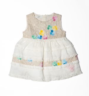 Abito beige e panna