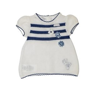 Abito bianco e blu