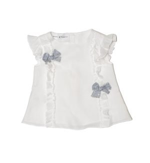 Abito bianco e blue