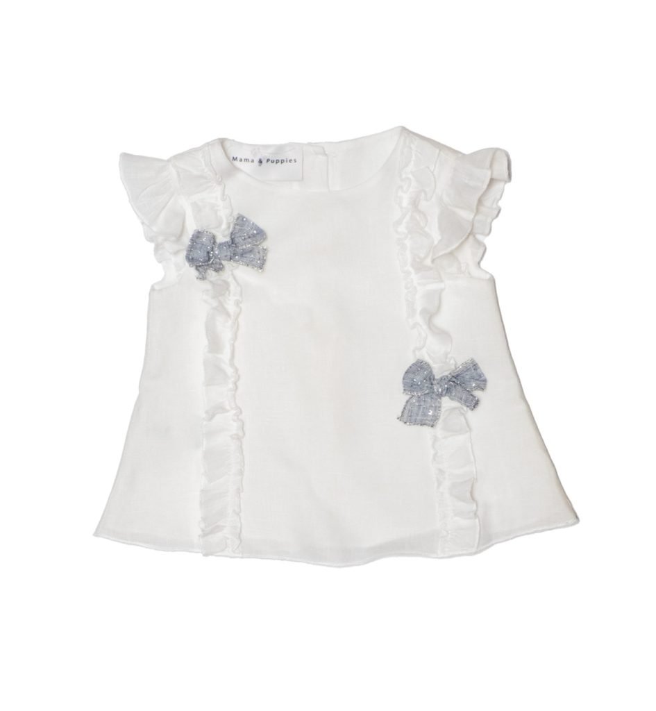 Abito bianco e blue
