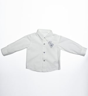 Camicia bianca bottoni a righe