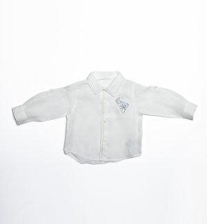 Camicia bianca cuciturine blue