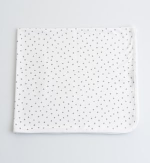 Copertina bianca pois grigio chiaro