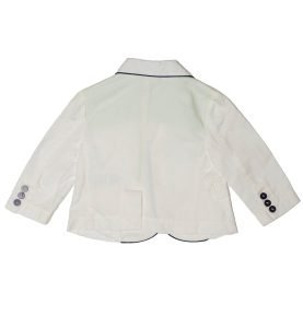 Giacca bianca rifiniture blue (2)