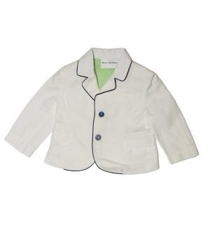 Giacca bianca rifiniture blue