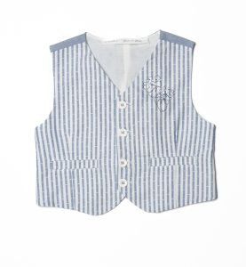 Gilet a righe cielo