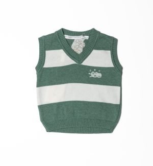 Gilet bianco e verde
