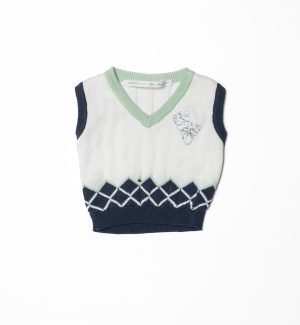 Gilet rombi blue