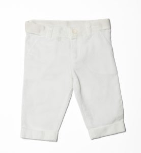 Pantaloni a righine bianchi