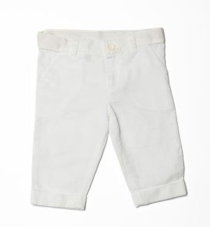 Pantaloni a righine bianchi