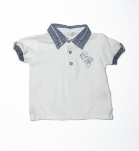 Polo colletto righe grandi