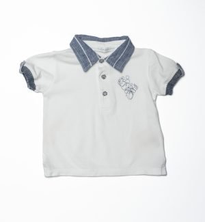 Polo colletto righe grandi