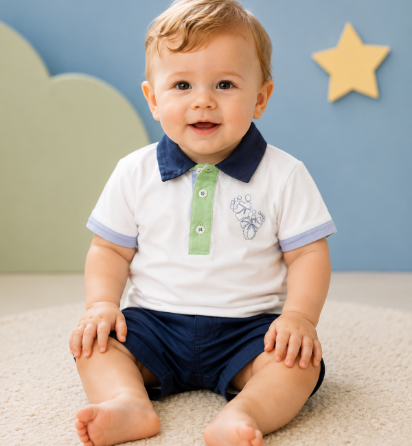 Polo colletto blue